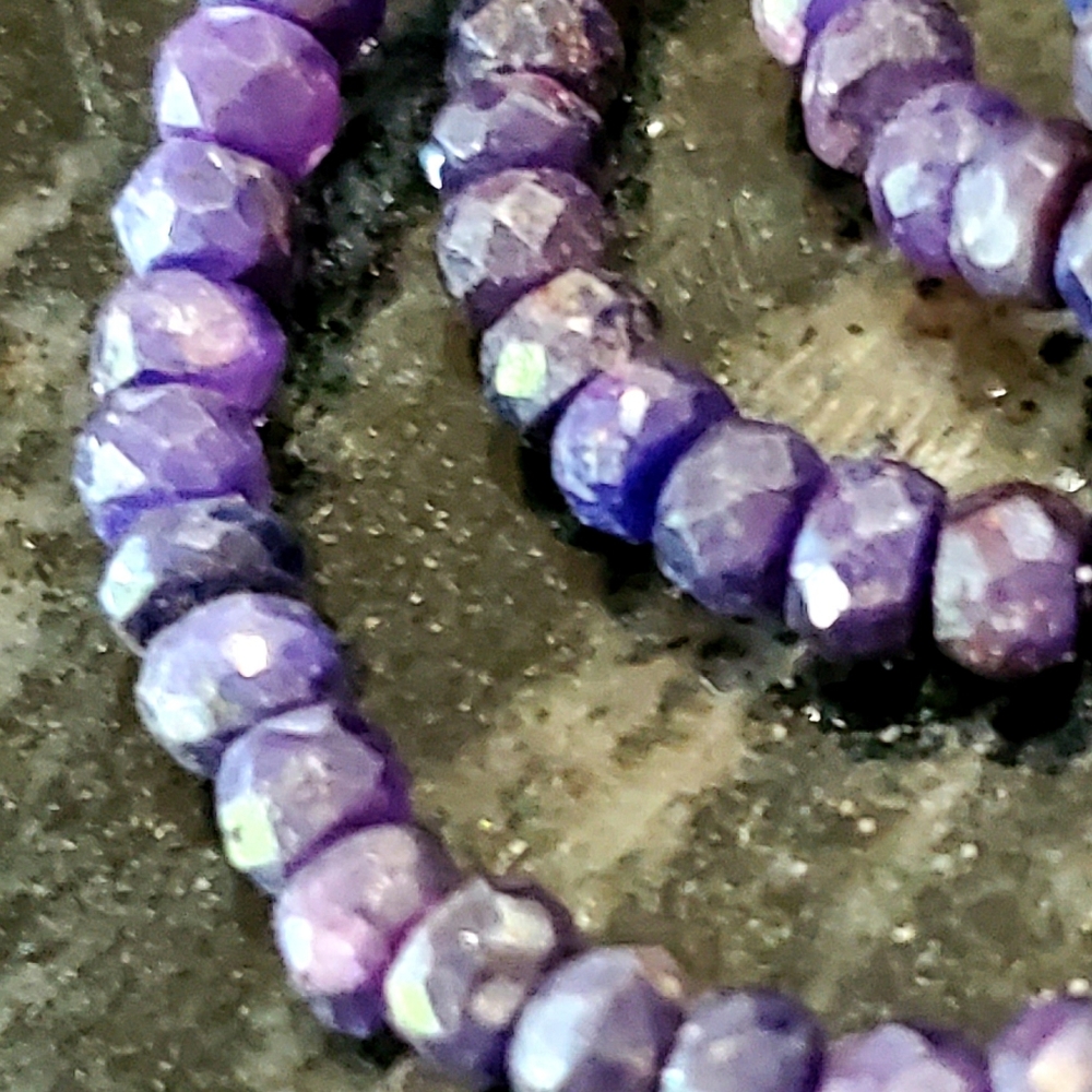 925 ROUGH-CUT LAPIS LAZULI TENNIS  NECKLACE